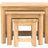 Mobel Oak Nest of 3 Coffee Tables