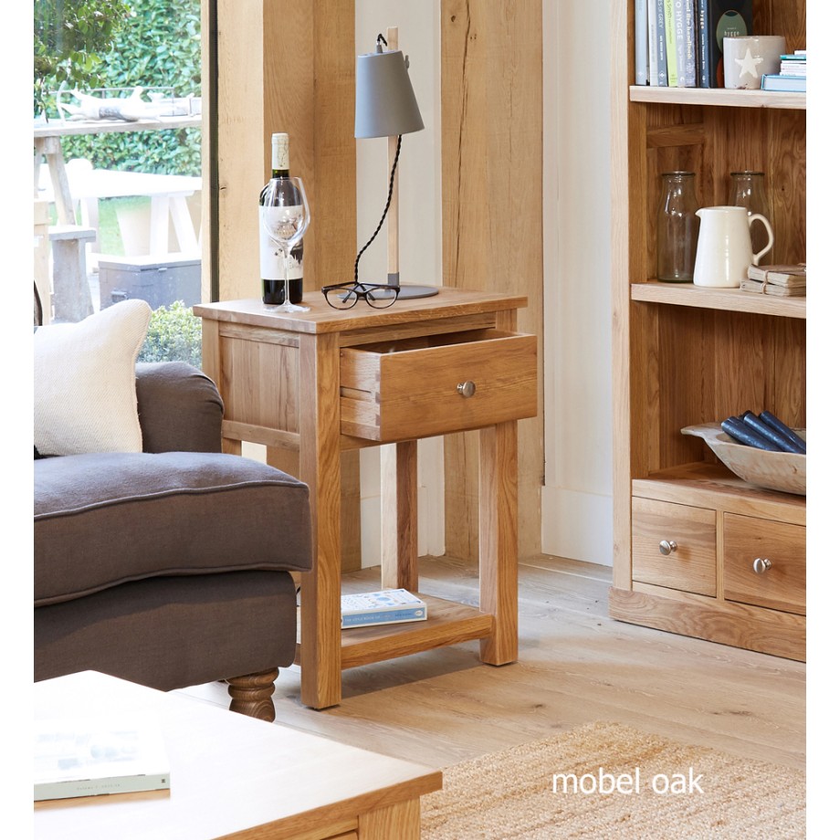 Mobel Oak One Drawer Lamp Table Mobel Oak One Drawer Lamp Table