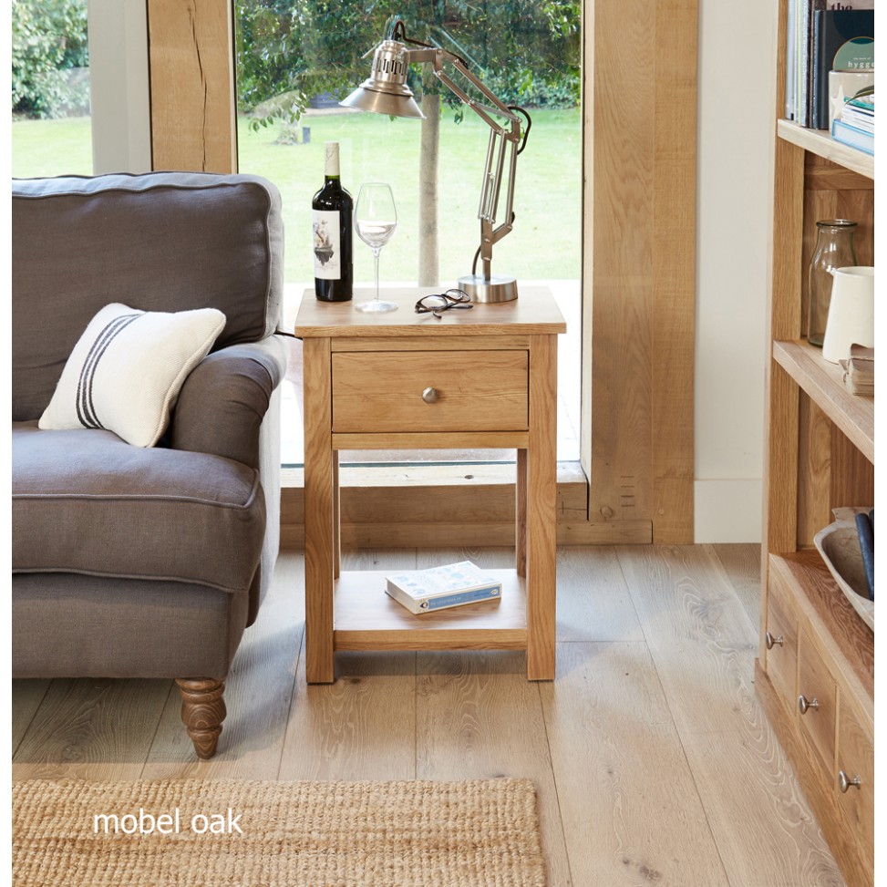 Mobel Oak One Drawer Lamp Table Mobel Oak One Drawer Lamp Table