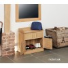 Mobel Oak Shoe Bench with Hidden Storage