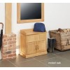 Mobel Oak Shoe Bench with Hidden Storage