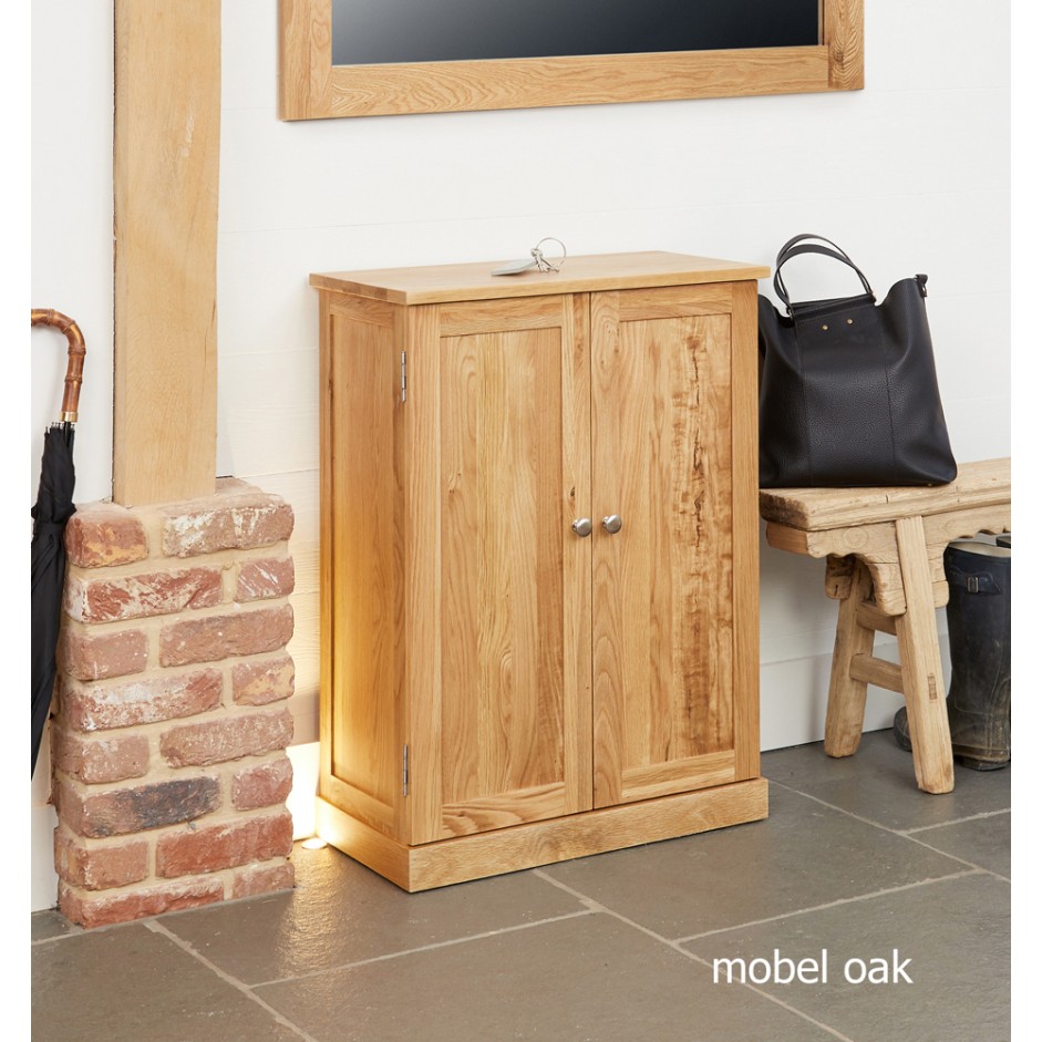 Mobel Oak Shoe Cupboard