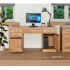 Mobel Oak Twin Pedestal Computer Desk