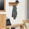 Mobel Oak Wall Mounted Coat Rack