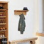 Mobel Oak Wall Mounted Coat Rack