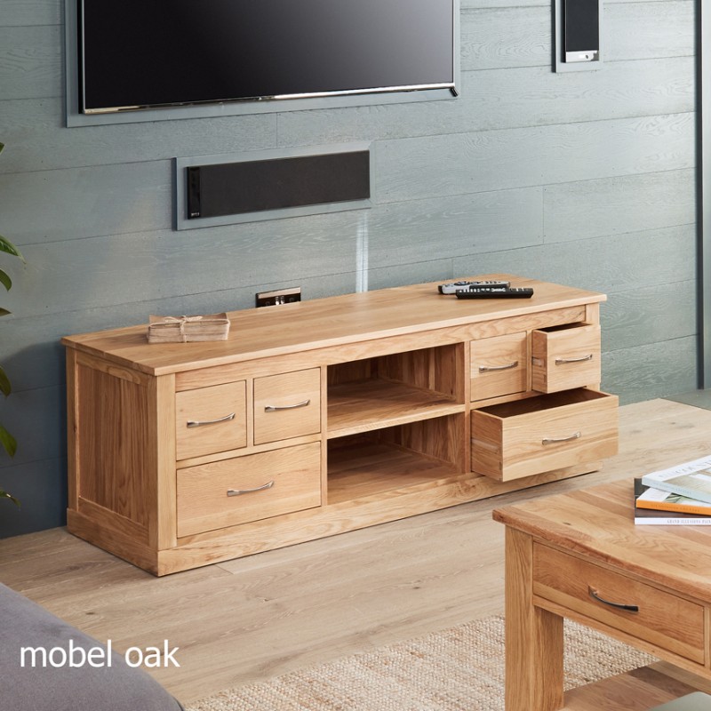 Mobel Oak Widescreen Television Cabinet