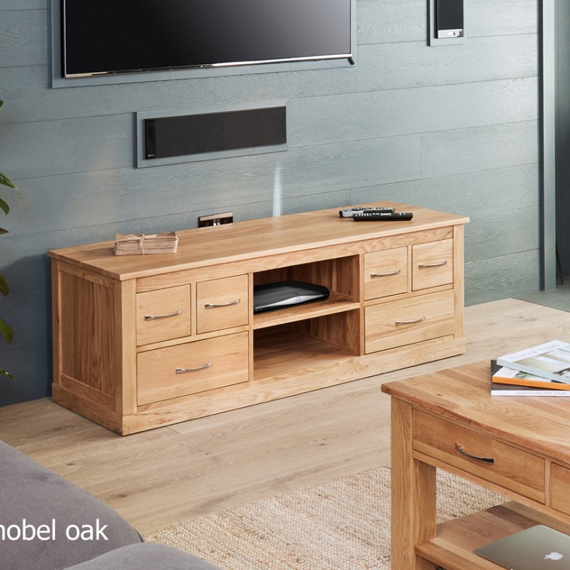 Mobel Oak Widescreen Television Cabinet