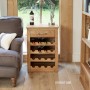 Mobel Oak Wine Rack Lamp Table