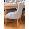 Mobel Oak Luxury Grey Upholstered Dining Chair