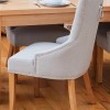 Mobel Oak Luxury Grey Upholstered Dining Chair