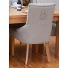 Mobel Oak Luxury Grey Upholstered Dining Chair