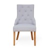 Mobel Oak Luxury Grey Upholstered Dining Chair