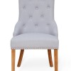 Mobel Oak Luxury Grey Upholstered Dining Chair