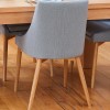 Mobel Oak Grey Upholstered Dining Chair