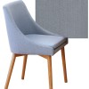 Mobel Oak Grey Upholstered Dining Chair