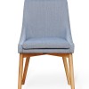 Mobel Oak Grey Upholstered Dining Chair