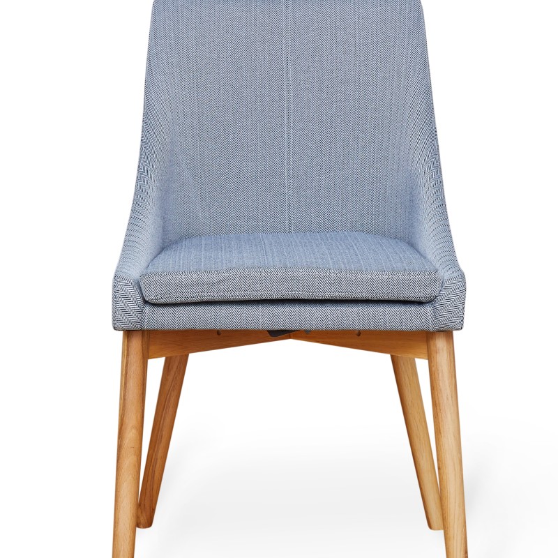 Mobel Oak Grey Upholstered Dining Chair