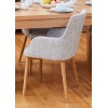 Mobel Oak Light Grey Upholstered Dining Chair
