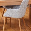 Mobel Oak Light Grey Upholstered Dining Chair