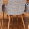 Mobel Oak Light Grey Upholstered Dining Chair