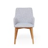 Mobel Oak Light Grey Upholstered Dining Chair
