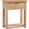 Moderna Oak 1 Drawer Small Hall Console Table
