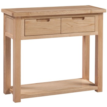 Moderna Oak 2 Drawer Hall Console Table