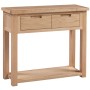 Moderna Oak 2 Drawer Hall Console Table
