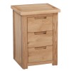 Moderna Oak 3 Drawer Bedside Moderna Oak 3 Drawer Bedside