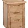Moderna Oak 3 Drawer Bedside