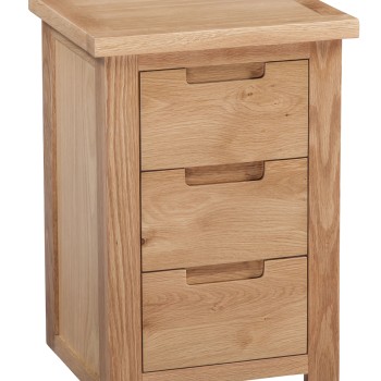Moderna Oak 3 Drawer Bedside