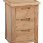Moderna Oak 3 Drawer Bedside