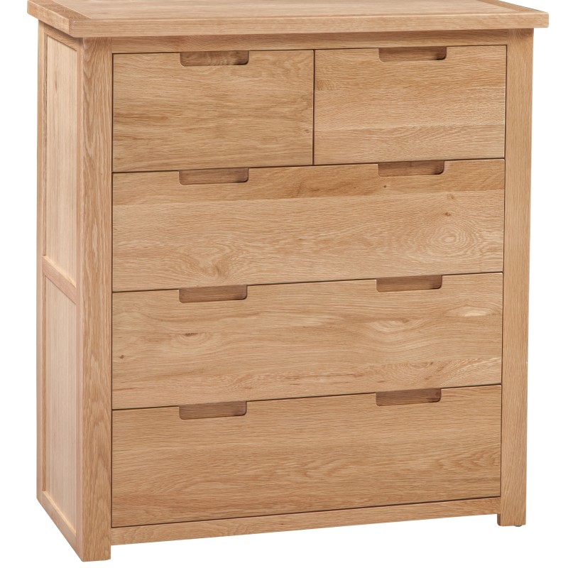 Moderna Oak 2 over 3 Chest of Drawers