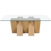 Nevada Oak Coffee Table with CLEAR Glass
