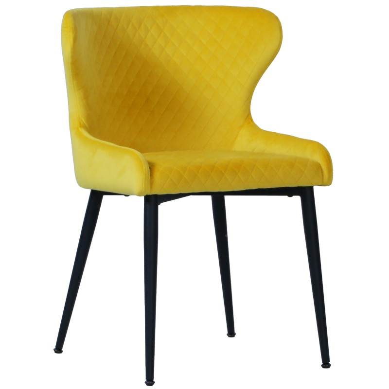 Nevada Orbit Chair - Yellow Velvet