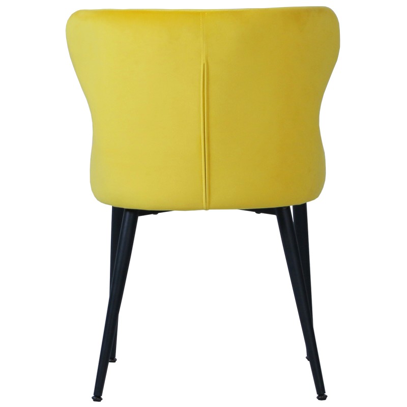Nevada Orbit Chair - Yellow Velvet