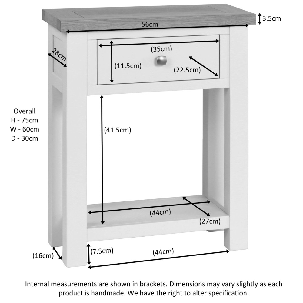 Dorset Painted 1 Drawer Console Table Dorset Painted 1 Drawer Console Table