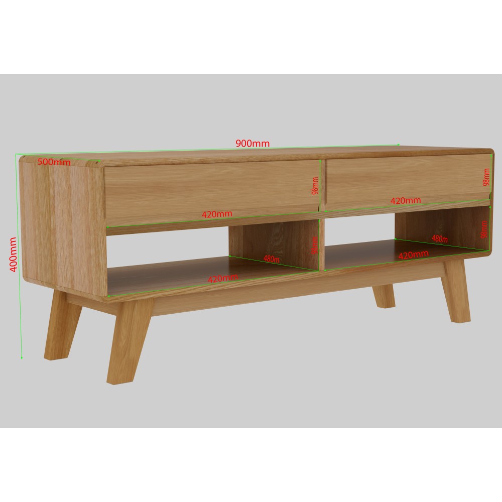 Nordic Oak 2 Drawer Coffee Table Nordic Oak 2 Drawer Coffee Table