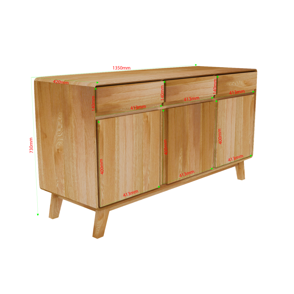 Nordic Oak Large Sideboard