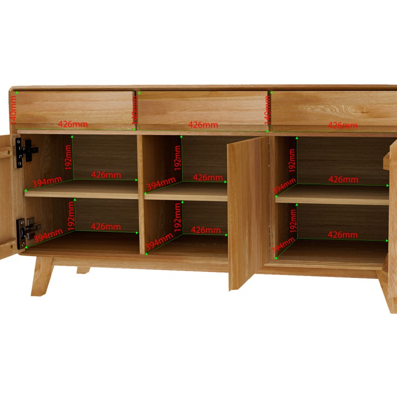 Nordic Oak Large Sideboard