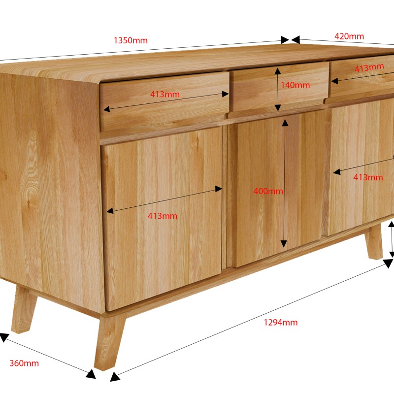 Nordic Oak Large Sideboard