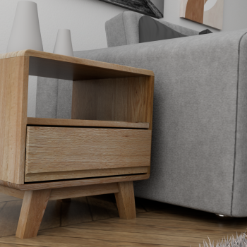 Nordic Oak Lamp Table