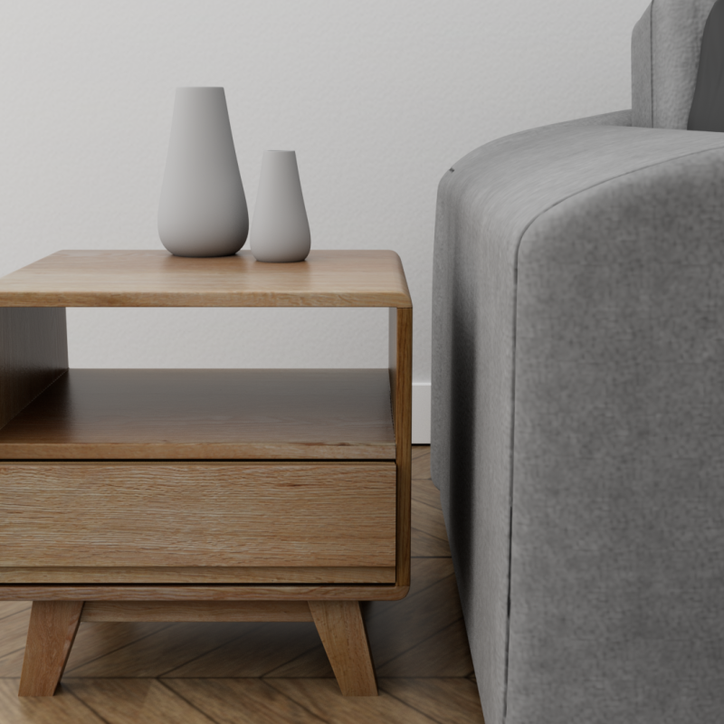 Nordic Oak Lamp Table