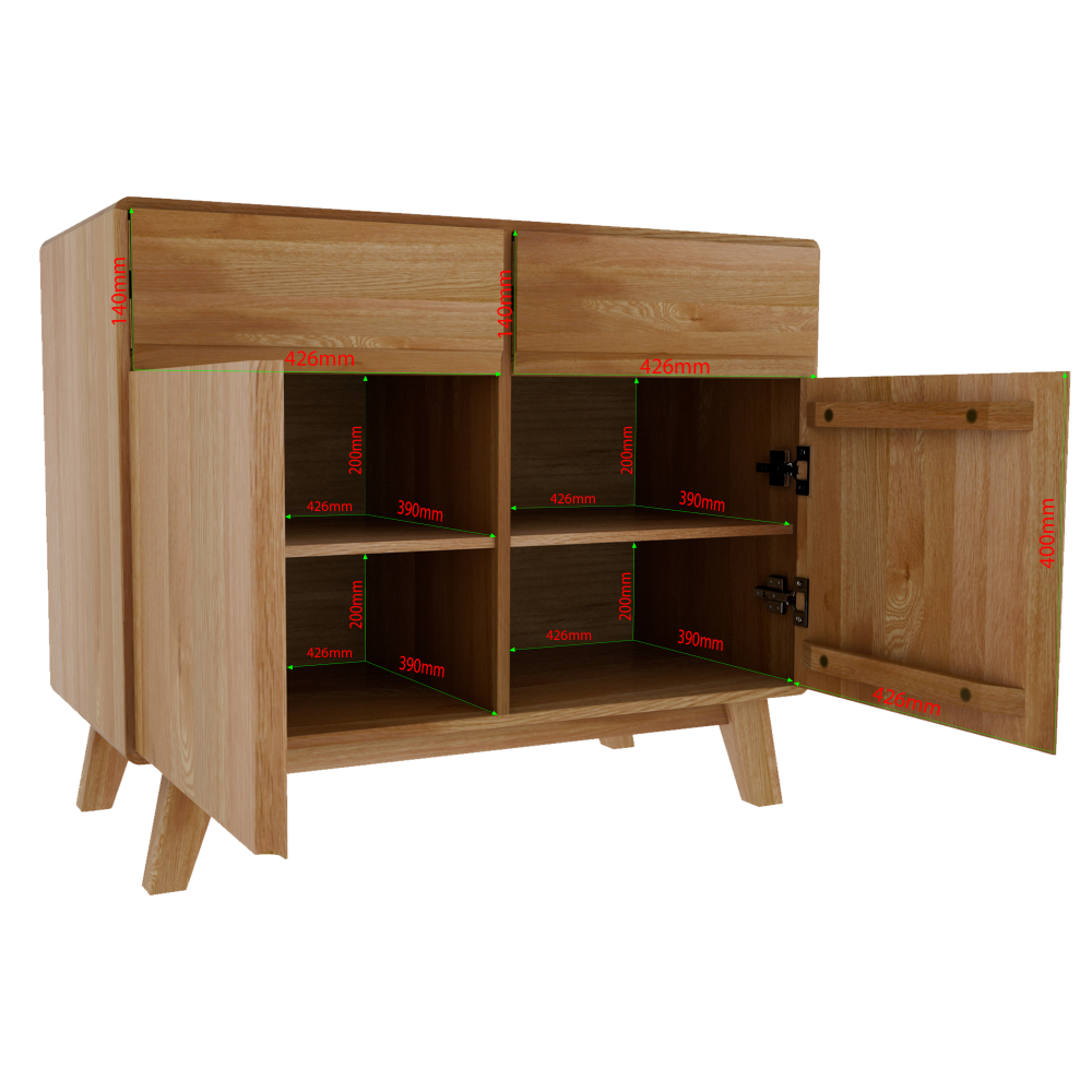 Nordic Oak Small Sideboard