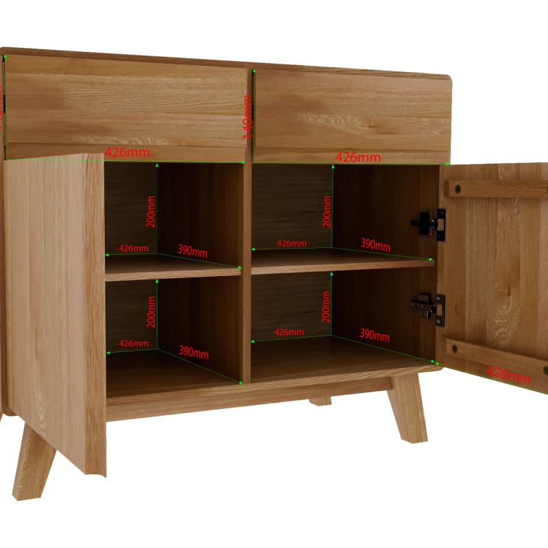 Nordic Oak Small Sideboard
