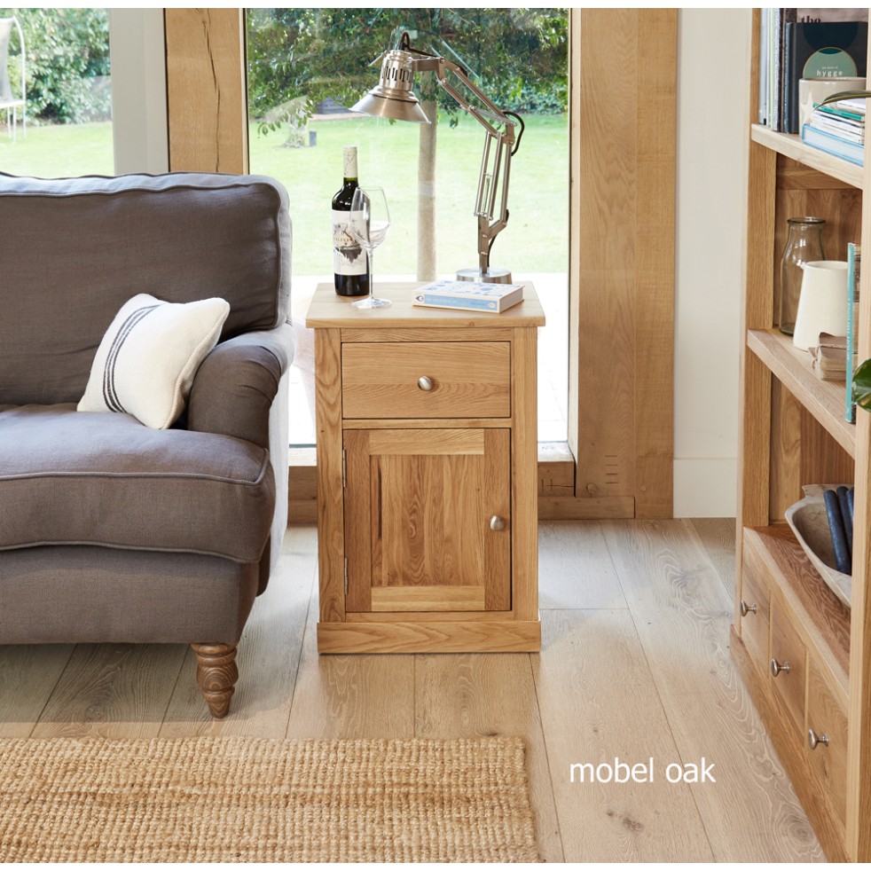 Mobel Oak One Drawer One Door Lamp Table Mobel Oak One Drawer One Door Lamp Table