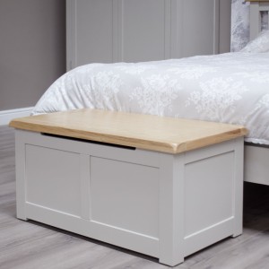 Painted Blanket Storage Boxes