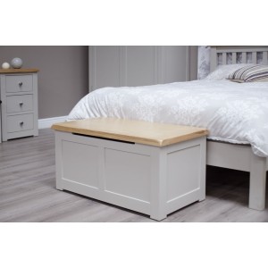 Painted Blanket Storage Boxes