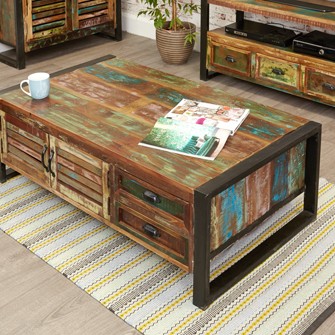 Urban Chic 2 Door 2 Drawers Large Coffee Table