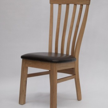 Opus Lucia Oak Leather Dining Chair 